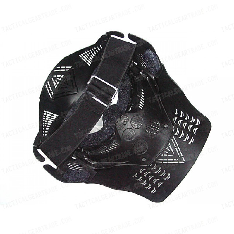 Full Face Airsoft Goggle Lens Mask w/Neck Protect BK