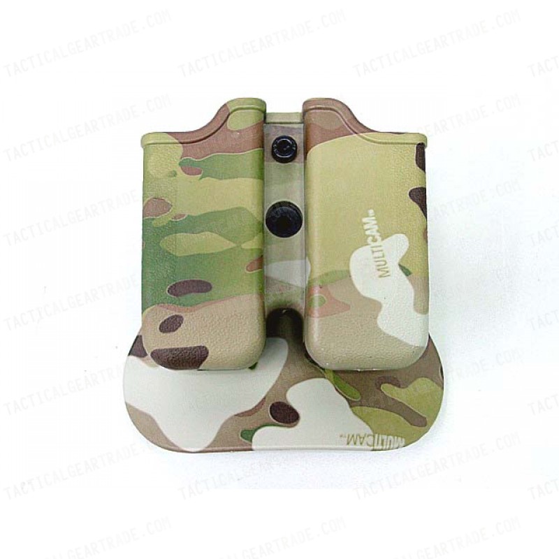 IMI Style Double Pistol Magazine Paddle Pouch Multi Camo