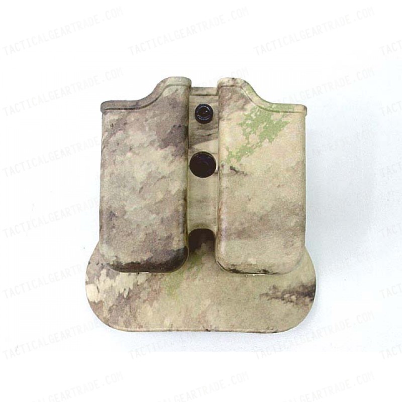 IMI Style Double Pistol Magazine Paddle Pouch A-TACS Camo