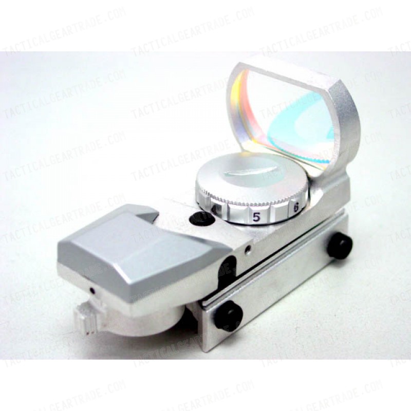 Holographic Multi 4 Reticle Red Dot Sight Reflex Silver