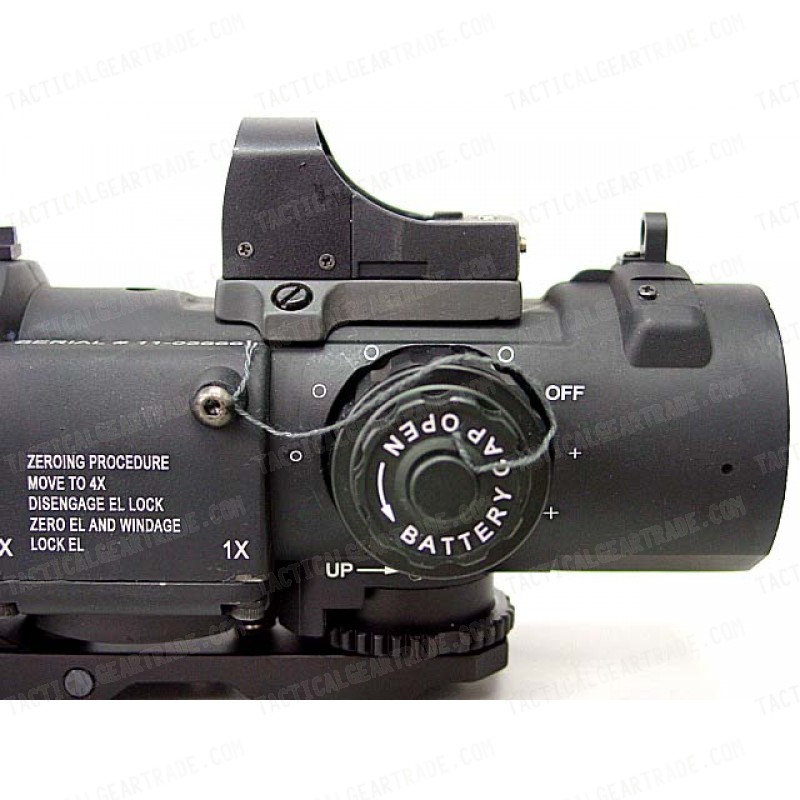 4x Elcan SpecterDR Type Red Dot Scope w/OP Dot Sight Black