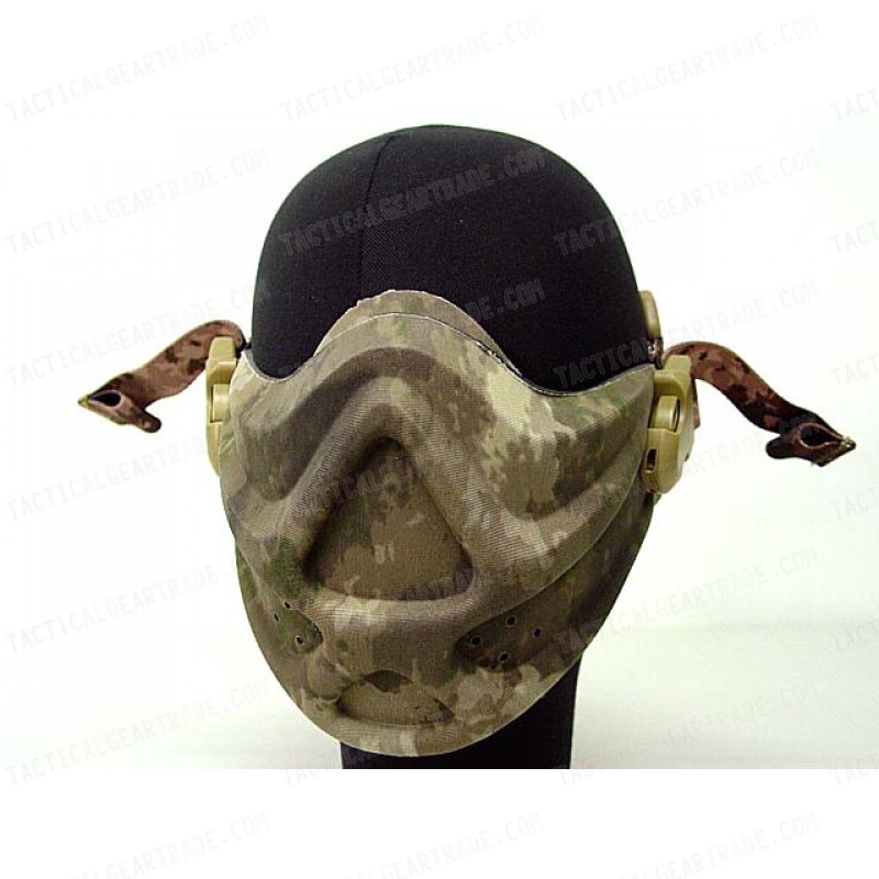 Light Weight Neoprene Hard Foam Half Face Mask A-TACS Camo