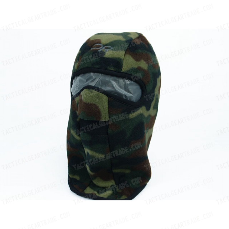 Balaclava Hood 1 Hole Head Face Fleece Mask Camo Woodland