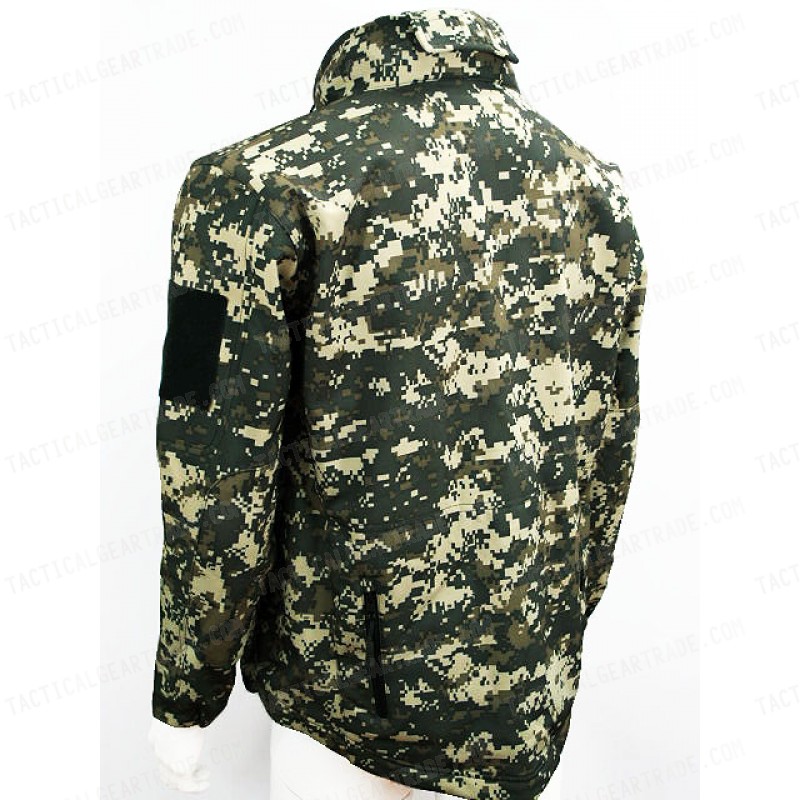 Stealth Hoodie Shark Skin Soft Shell Waterproof Jacket ACU Camo