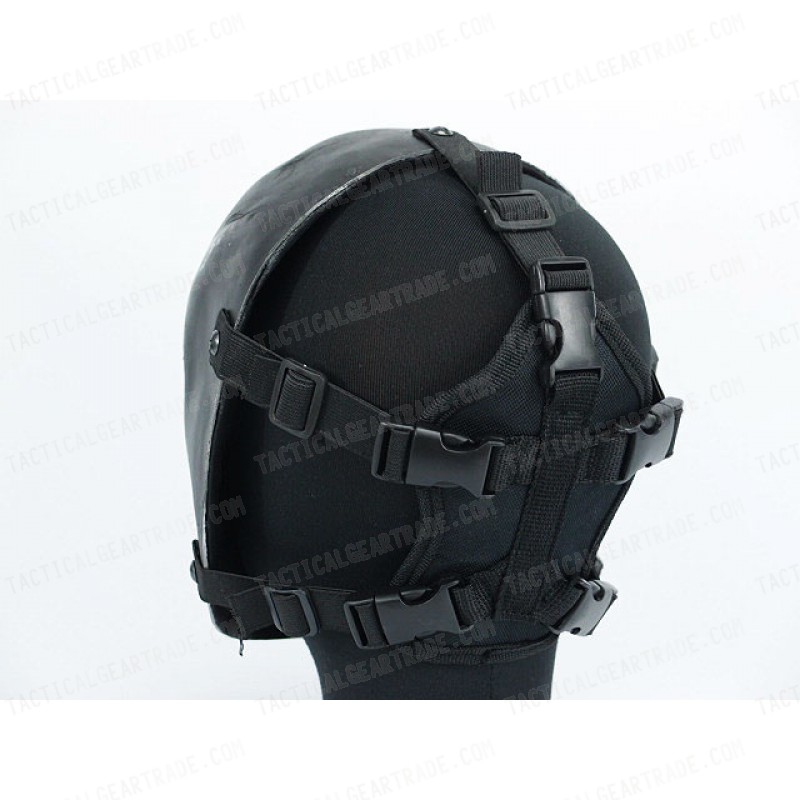 Full Face Ghost Recon Airsoft Mesh Goggle Skull Mask Black