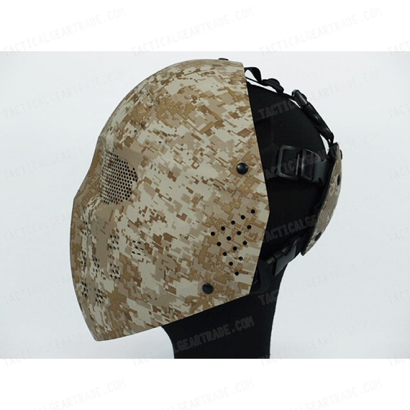 Full Face Hockey Type Airsoft Mesh Goggle Mask Marpat Desert