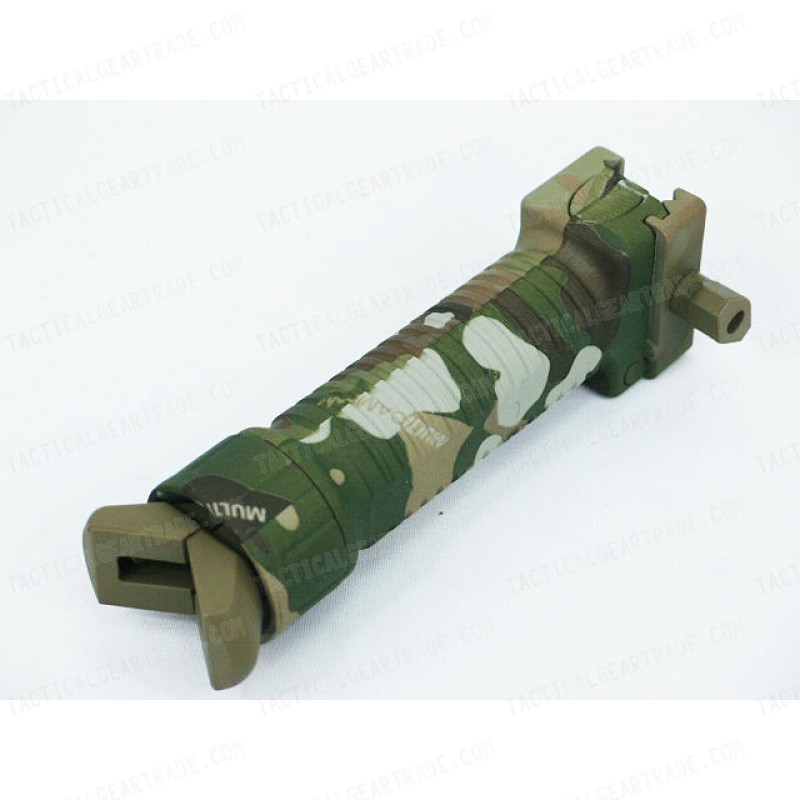 RIS Picattinny 20mm Rail Foregrip Grip w/Bipod Multi Camo