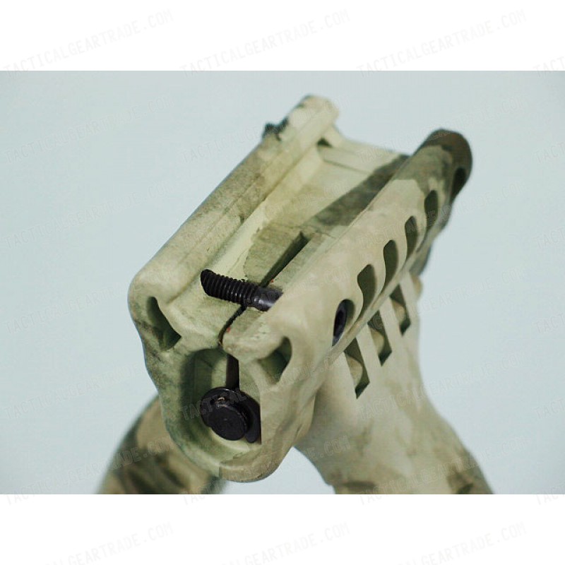 Tactical 20mm RIS Spring Total Bipod Foregrip Grip A-TACS Camo