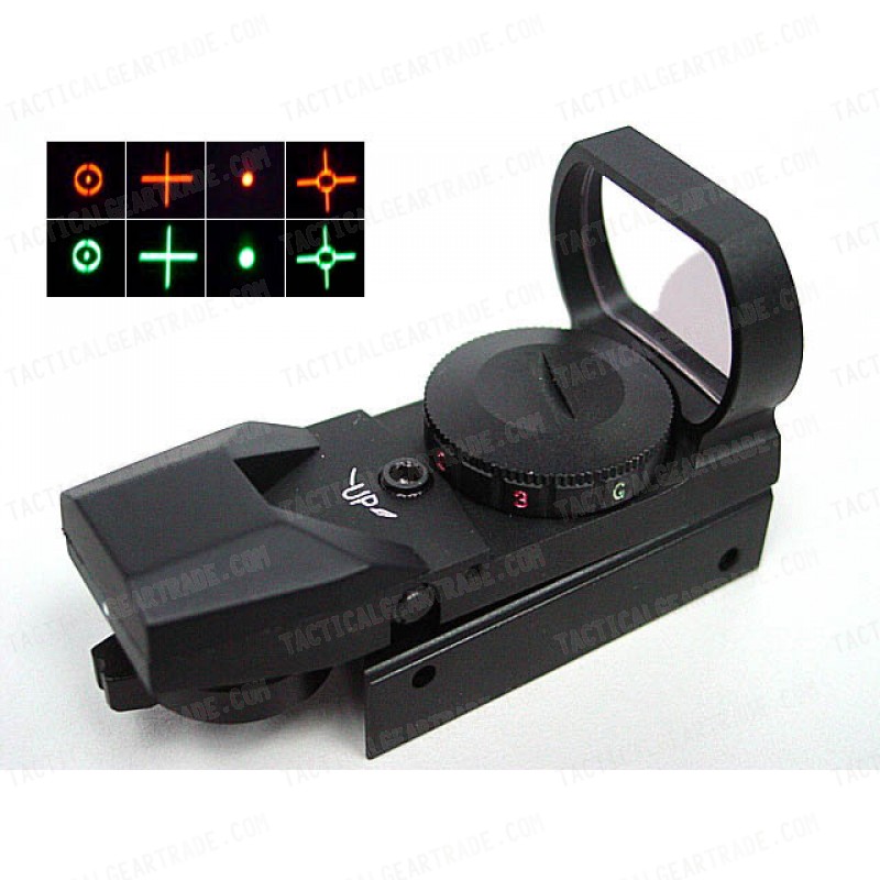 Multi 4 Reticle Red/Green Dot Sight Reflex Black