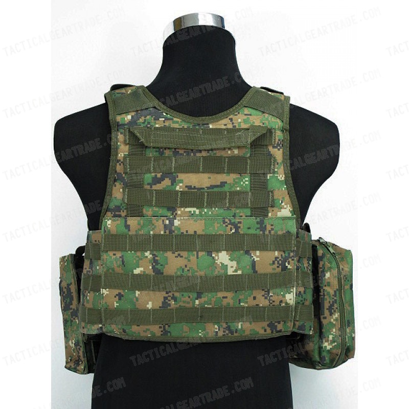 USMC MOD Molle Assault Plate Carrier Vest Digital Camo Woodland