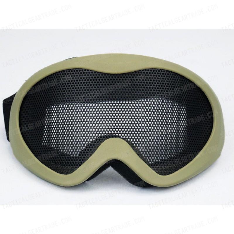 Airsoft X400 No Fog Metal Mesh Tactical Goggle Tan