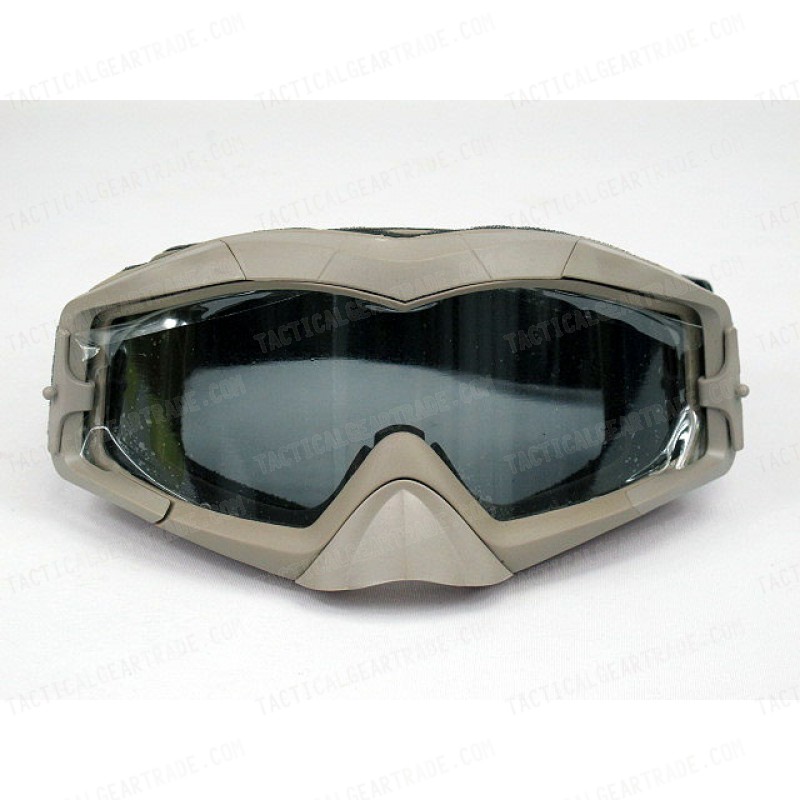 Airsoft OP AEC Tactical Goggles with 2 Lens Tan