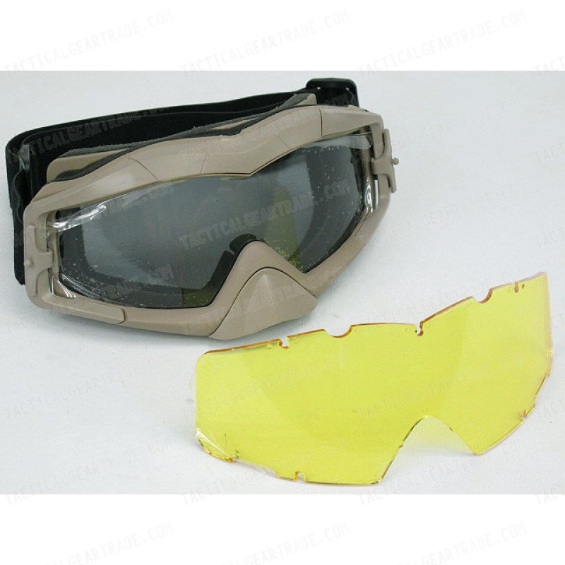 Airsoft OP AEC Tactical Goggles with 2 Lens Tan