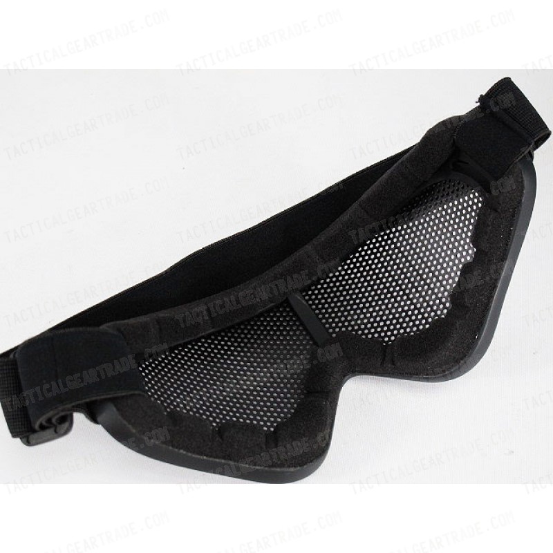 Airsoft UV-X400 No Fog Metal Mesh Tactical Goggle Black