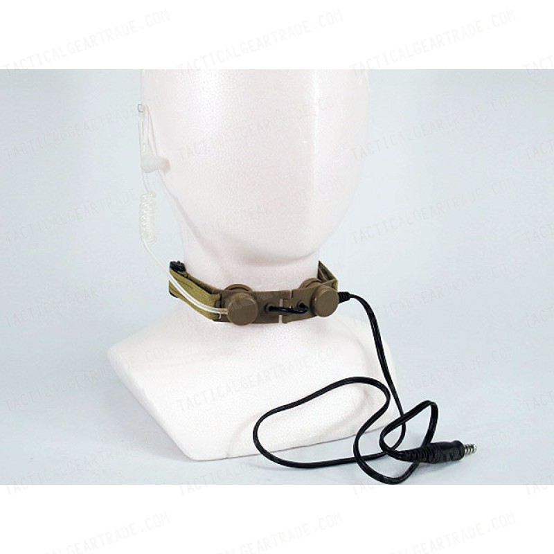 Z Tactical Tactical Throat Mic Headset Tan - Z033