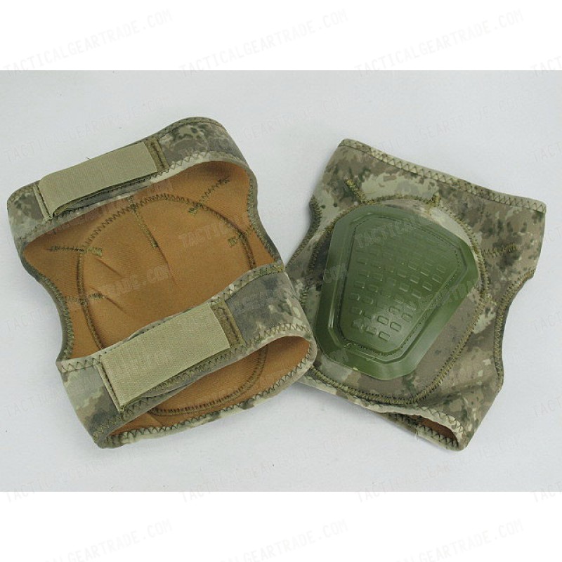 Airsoft Neoprene Knee & Elbow Pads Set A-TACS Camo