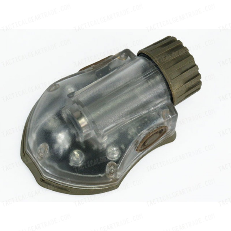 Helmet Manta Strobe Light Green LED/IR Tan