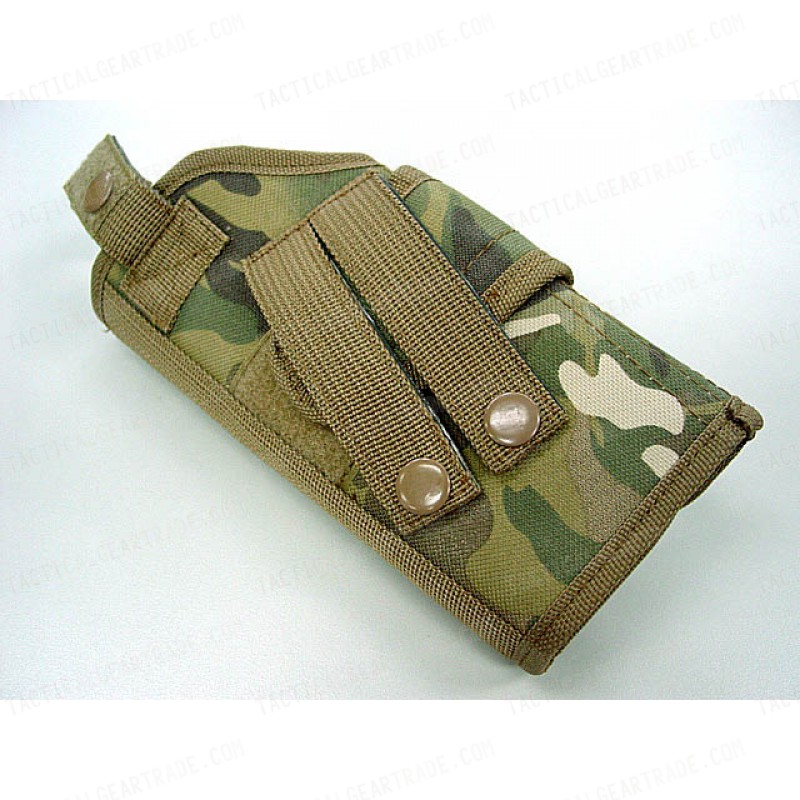 Molle Handgun Pistol Belt RH Holster Multi Camo