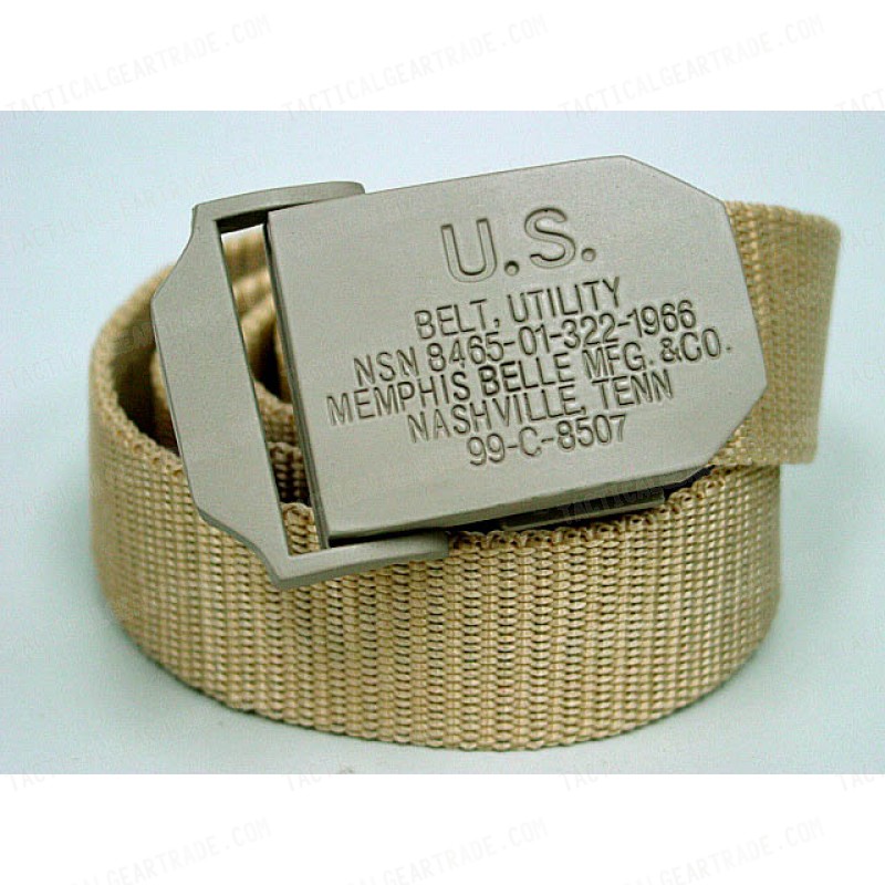 US Army Military Utility Tactical BDU Duty Belt Tan