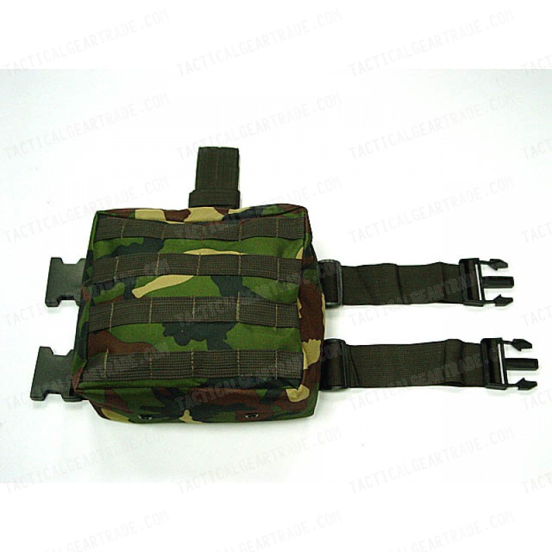 Molle Drop Leg Panel Utility Waist Pouch Bag Camo Woodland