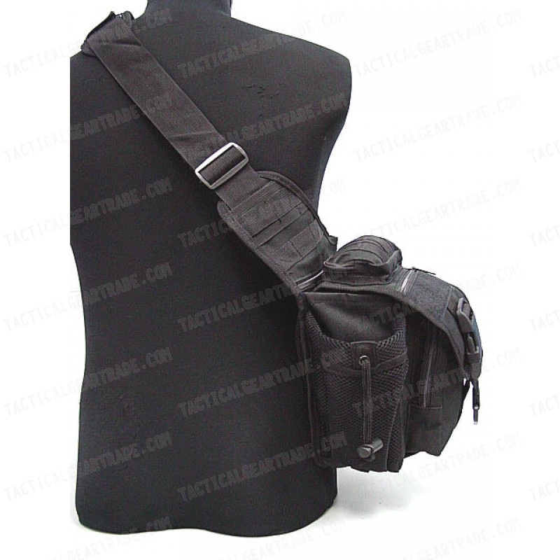 Tactical Utility Shoulder Pack Carrier Bag Black