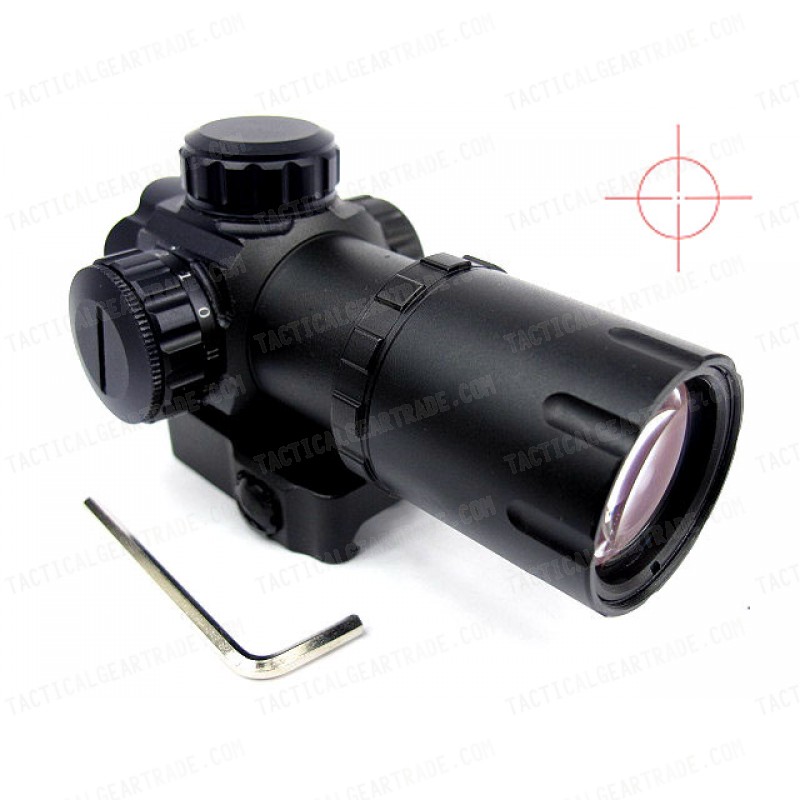 1x30 Airsoft Red Dot Cross Reticle Sight Scope QD Mount