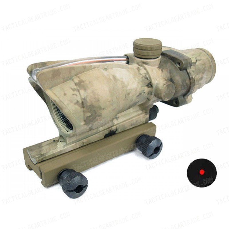 ACOG Type Optical Fiber Red Dot Sight (Dual Power) A-TACS Camo