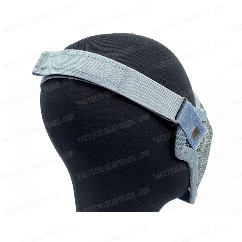 Deluxe Stalker Type Half Face Metal Mesh Protector Mask ACU