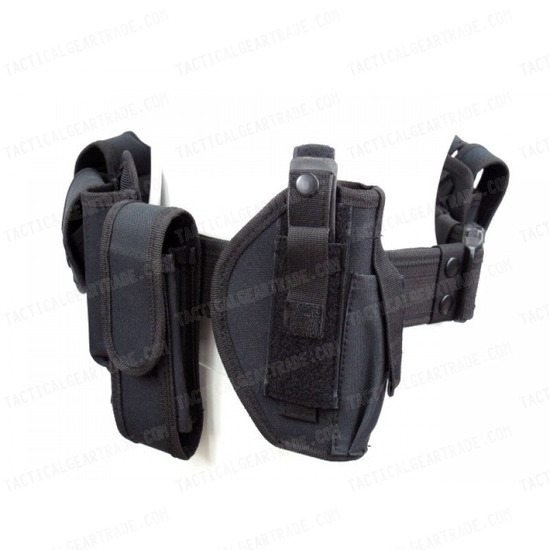 Modular Pouch Holder Police Security Duty Belt w/ Holster #B
