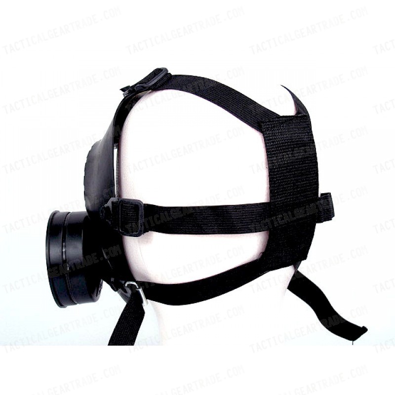 Full Face Dummy Gas Mask with Fan Ventilation Black