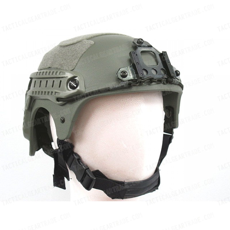 IBH Helmet with NVG Mount & Side Rail Foliage Green