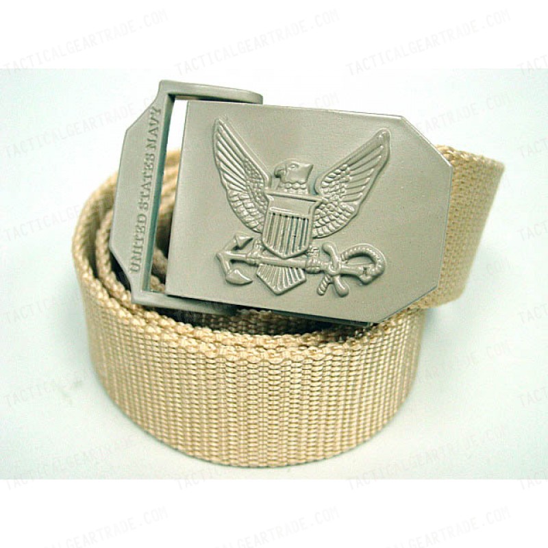 US Army Navy Eagle Tactical BDU Nylon Duty Belt Tan