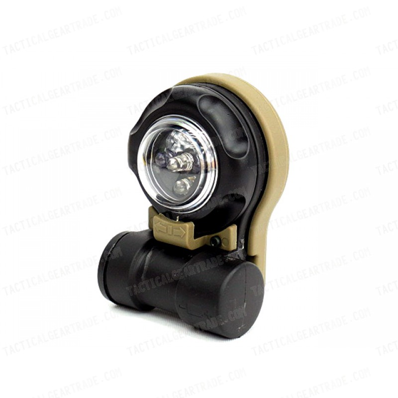 Element VIP Safety Signal Strobe Light Helmet Mount Tan