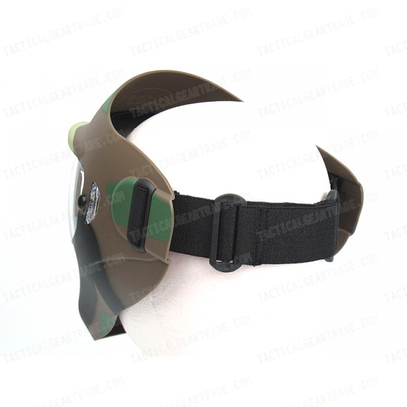 APS Heavy Duty Face Mask with Anti-Fog Lens Camo Woodland