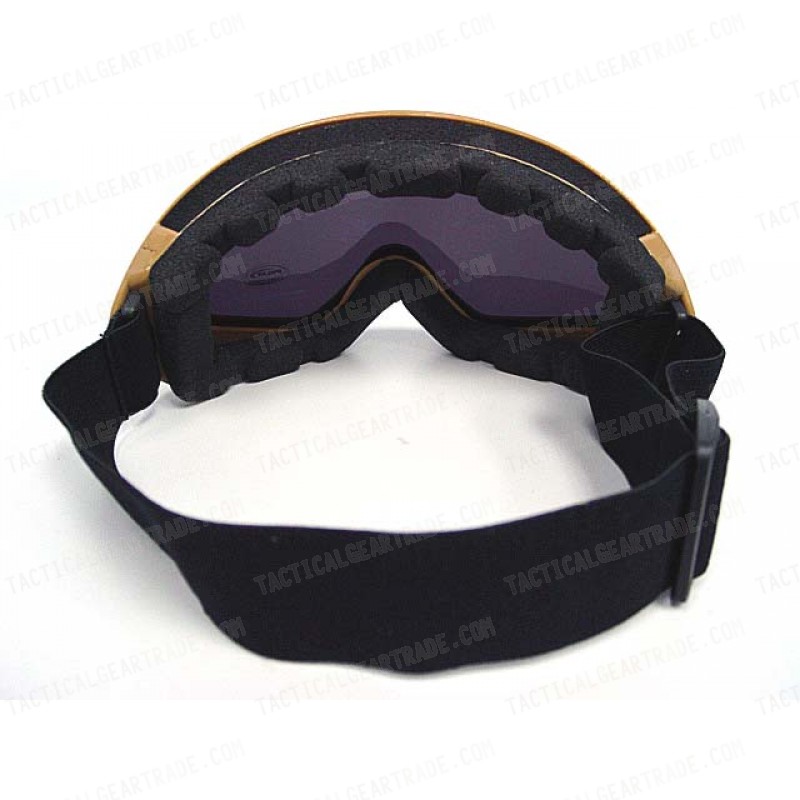 Airsoft X400 Wind Dust Tactical Goggle Glasses Tan-BK