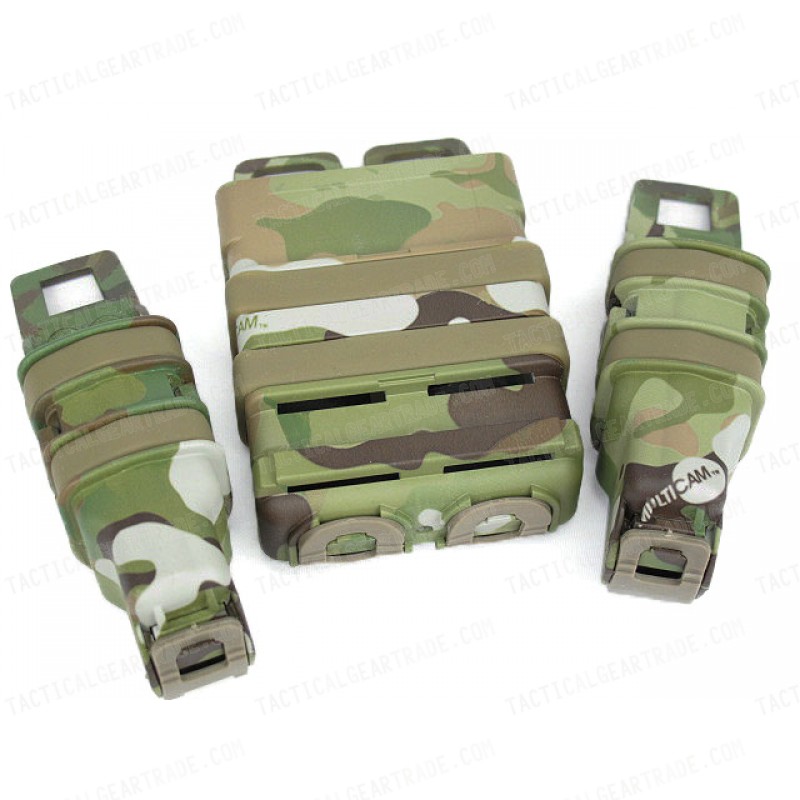 Molle FastMag Magazine Clip Set for M4/Pistol/MP5 Multi Camo