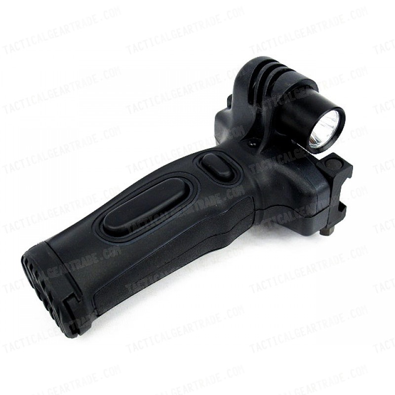 Tactical Grip Foregrip Red Laser with White LED Light Black