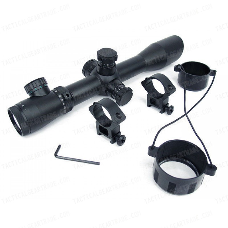 M4 4-12x40 40mm Red/Green Illuminated Mil-Dot Rifle Scope