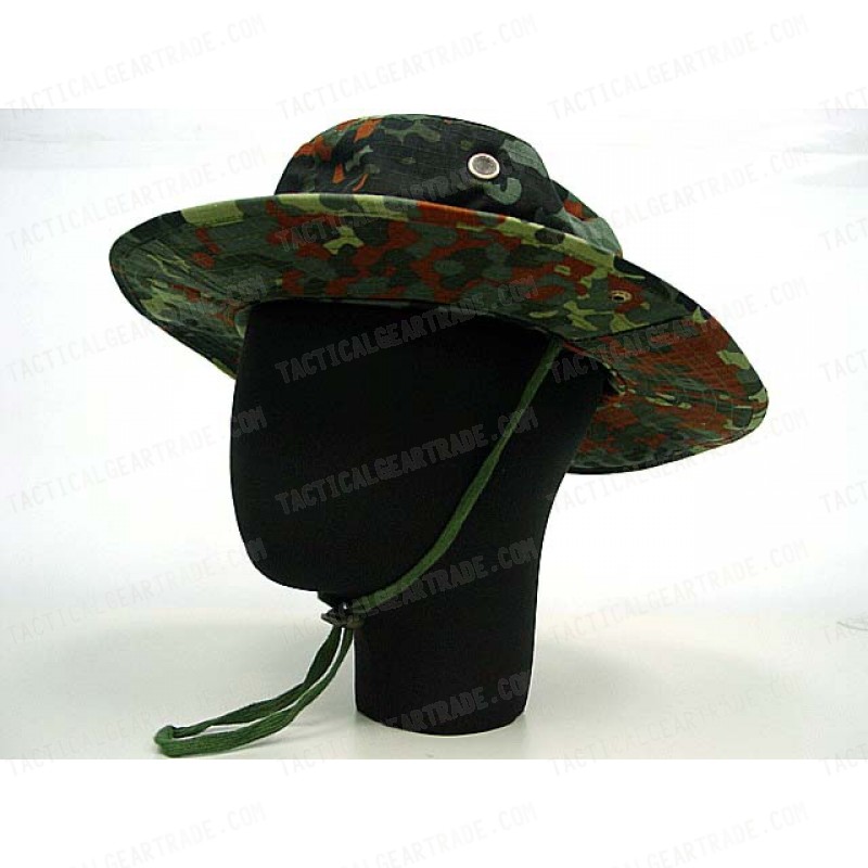 MIL-SPEC Boonie Hat Cap German Army Camo Woodland