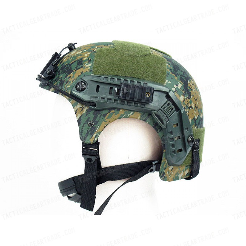 IBH Helmet with NVG Mount & Side Rail Digital Camo Woodland