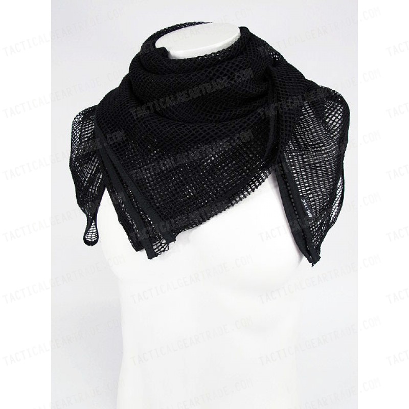 Face Veil Mesh Netting Scarf Mask Black