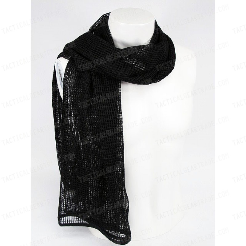 Face Veil Mesh Netting Scarf Mask Black