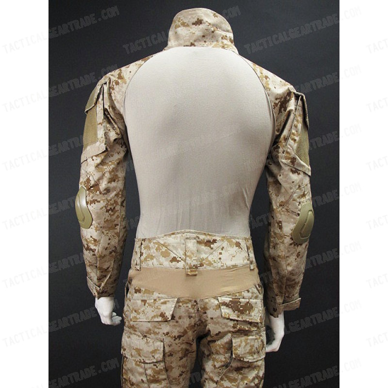 EMERSON Combat Shirt & Pants Digital Desert AOR1 Camo w/Elbow &Knee Pads