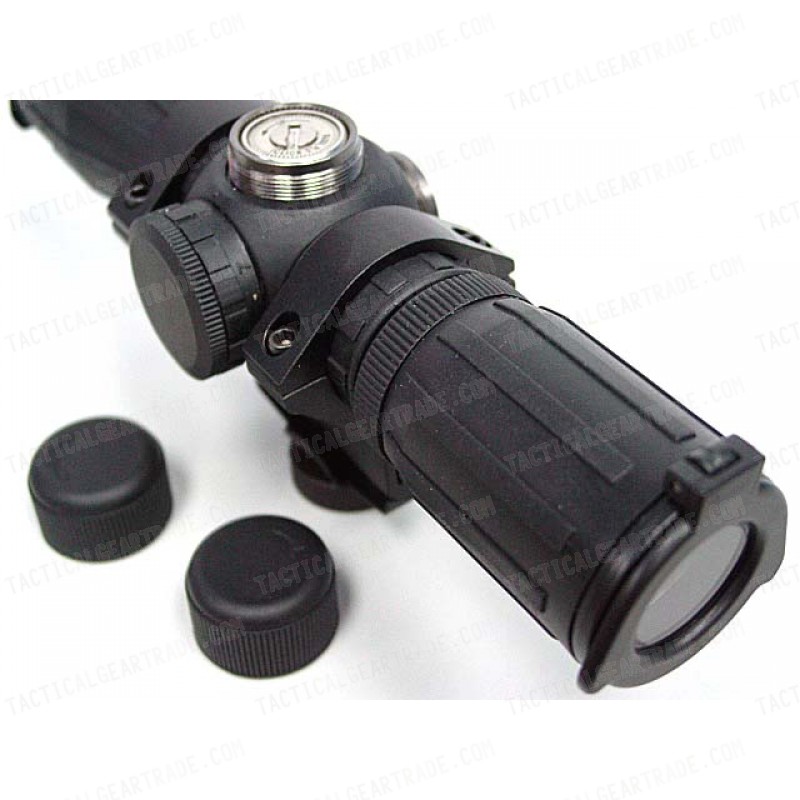 4x30 Blue Illuminated Carry Handle Rubber Rifle Scope