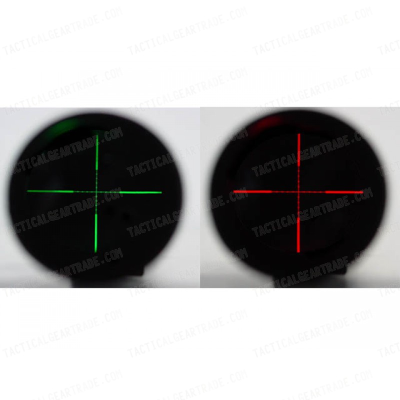 4x28 Red/Green Illuminated Mil-Dot Tri-rail Rifle Scope