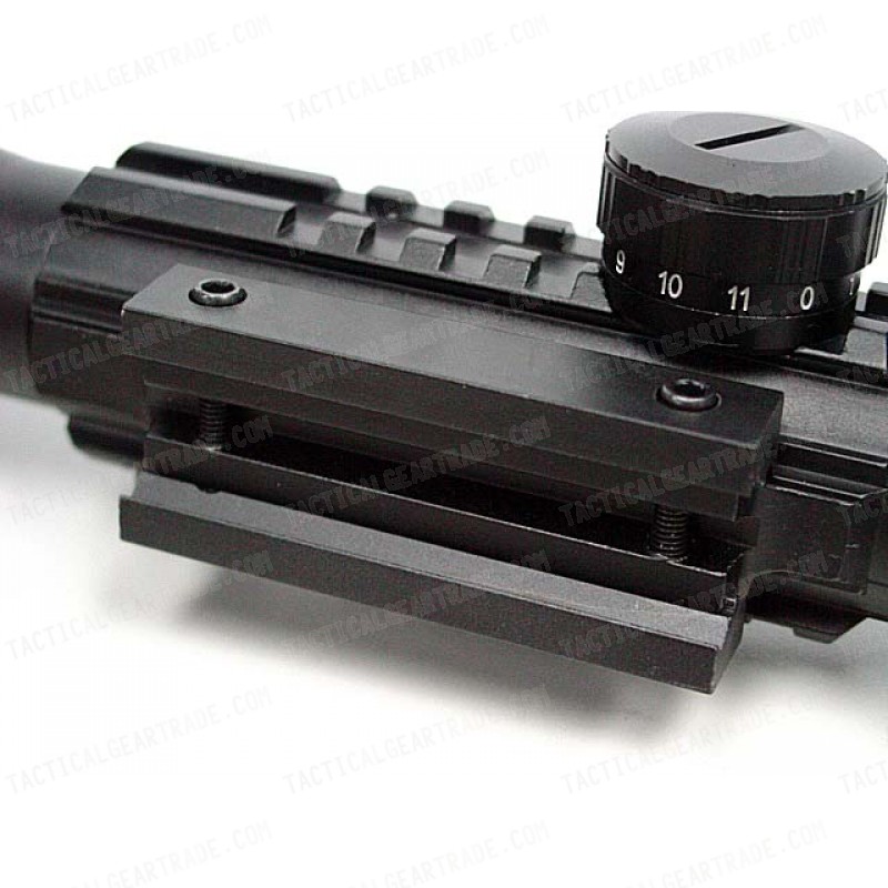 3-9x32 Blue Illuminated Crosshair Tri-rail Rifle Scope