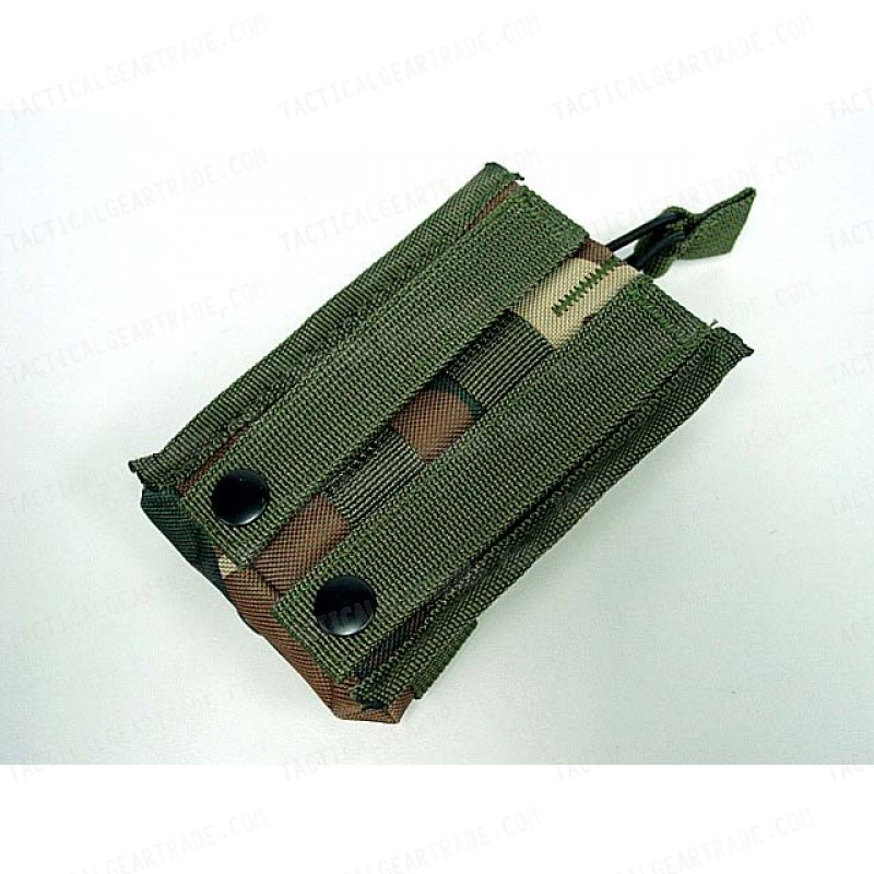 Molle Open Top Magazine/Walkie Talkie Pouch Camo Woodland