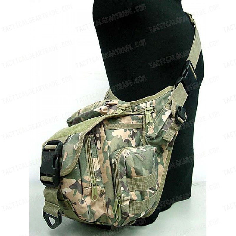 Tactical Utility Shoulder Pack Carrier Bag Multi Camo