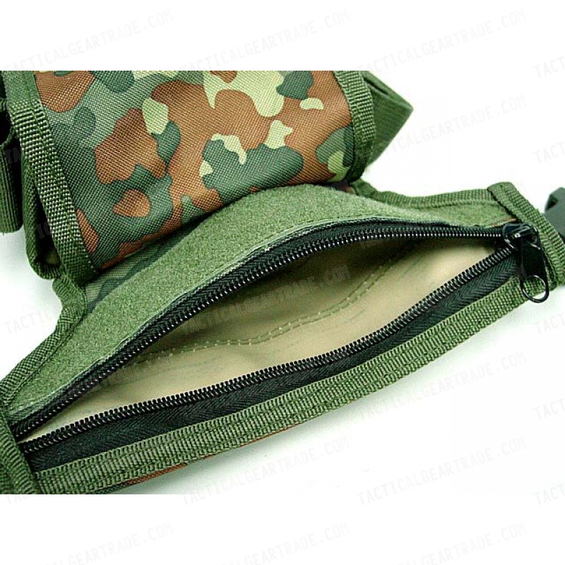 Drop Leg Utility Waist Pouch Carrier Bag German Camo Woodland