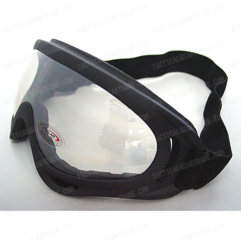 Airsoft UV-X400 Wind Dust Tactical Goggle Glasses Clear